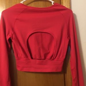 open back cropped gym top